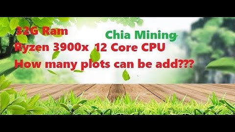 Ryzen 3900x 12Core CPU Chia Mining