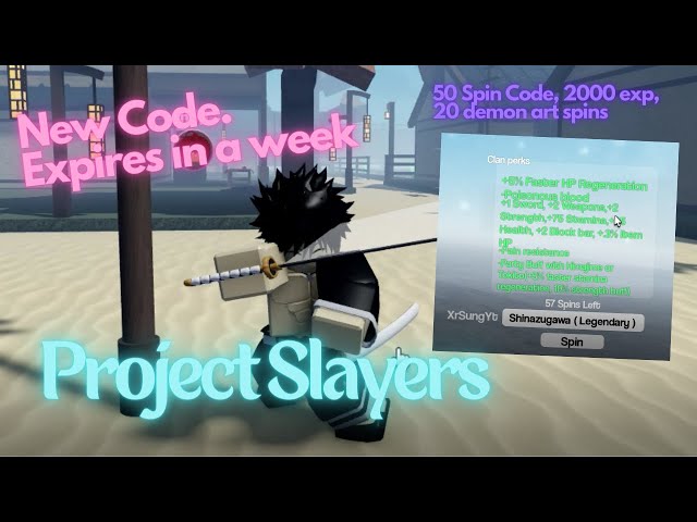 Project Slayers on X: Here are new codes that will last a week