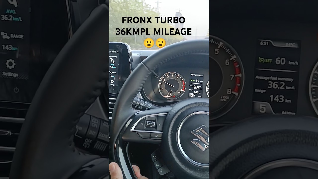 FRONX 1.0 BOOSTERJET MILEAGE TEST 60 KPH GIVING MORE THAN 36KMPL😮 