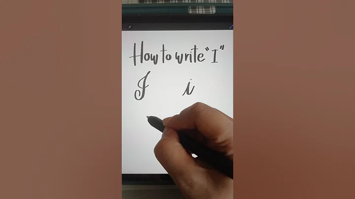 How to write I #shorts #youtubeshorts #calligraphy #art #artist