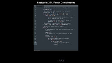Leetcode 254. Factor Combinations in Python | Python Leetcode | Python Coding Tutorial | Python ASMR