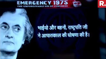 BJP Releases Video To Attack Congress On Emergency