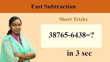 Quick Subtraction in Mind in Tamil-Fast Mental Maths
