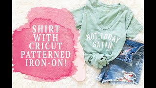 Simple T-Shirt DIY with Cricut Patterned Iron On - Everyday Party