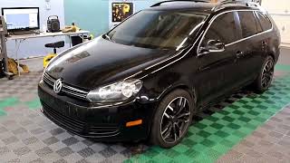 2011 Black Volkswagen Jetta Sport Wagon Tinted Windshield