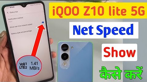iQOO z10 lite 5g net speed kaise show kare/how to show network speed in iQOO z10 lite 5g