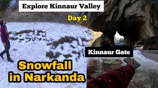 Narkanda to Kalpa | Snowfall in Narkanda | Winter Spiti Road | Kalpa Chitkul Nako Trip Day 2