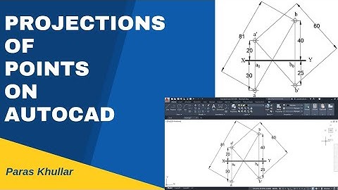 Projections of Points on AutoCAD | Example 2 | Paras Khullar