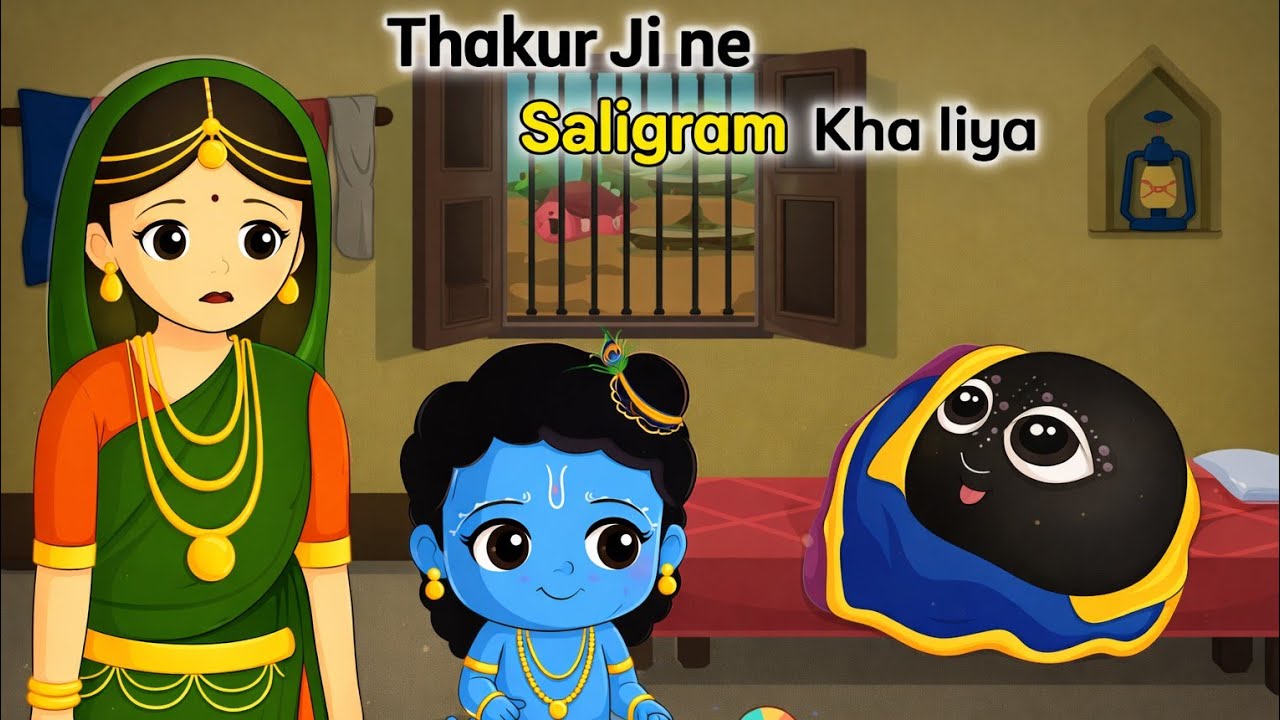Thakur Ji Ne Shaligram Kha Liya || ठाकूर जी की नटखट लीला || 