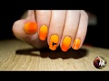 Hummingbird on orange gradient  kolibri auf orangenem farbverlauf  nailpolish  vinyls