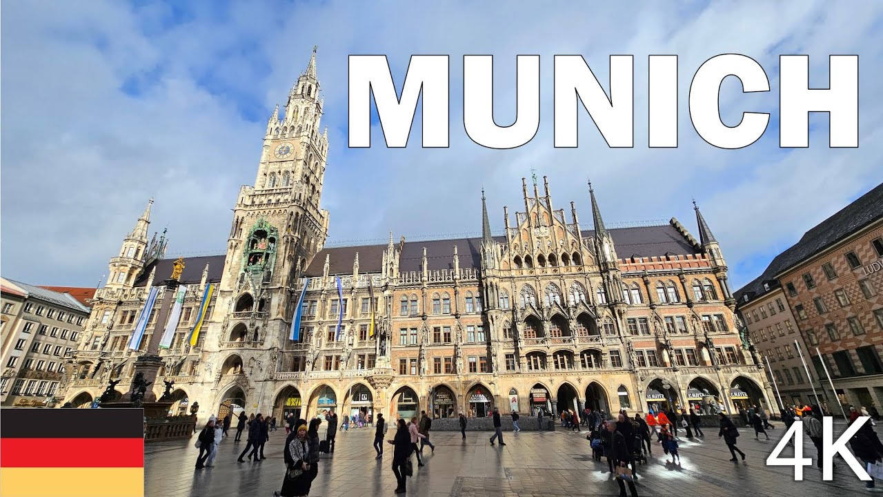 Munich, Germany 4K - City Center Walking Tour - January 2024