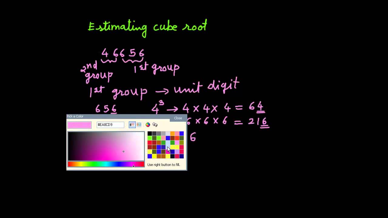 Cube Root By Estimation Method Youtube
