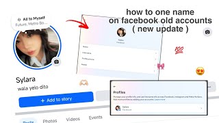 how to one name on facebook old accounts 2025 update