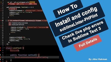 Install & Config Sublime PHP linter Check PHP Error Reporting Live