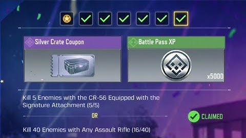 Call of Duty Mobile Kill 5 Enemies with CR-56 Equipped with the Signature Attachment Task Complete
