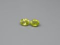 Pair 2pcs135 ct oval natural yellowish green sphere coming up for auction