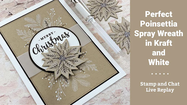 Perfect Poinsettia Spray Wreath in Kraft and White