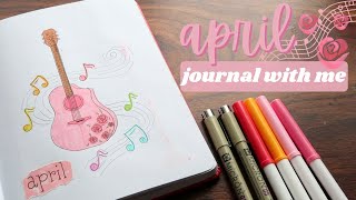 READING JOURNAL SET UP // april 2024 💗🌹✉ (pink music/THE LAST LOVE SONG theme)