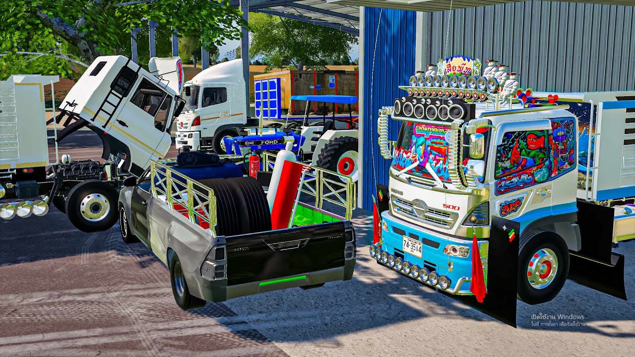 วัยรุ่นสร้างตัวเปิดอู่ซ่อมรถสร้างบ้านในเเมพใหม่ Farming simulator 19