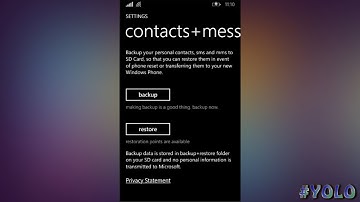 Lumia  Backup contacts & Sms - Easy 2016