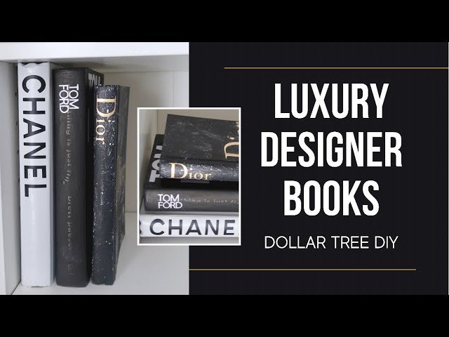 Dollar Tree DIY: DESIGNER BOOKS (CHANEL, LOUIS VUITTON, VERSACE) 