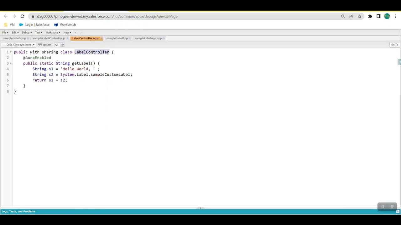 Custom Label Use in Apex inSalesforce YouTube