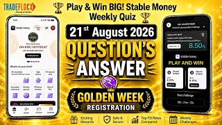 Stable Money App KBC Golden Week Registration & Play and Win Weekly Quiz Answers| 21st August 2026