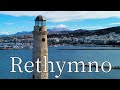 Rethymno island crete greece  by drone 4k crete