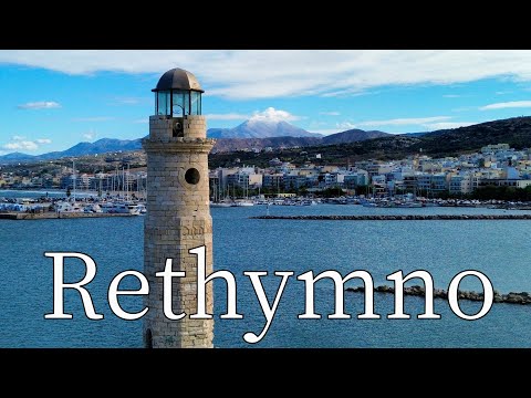 Rethymno, Island Crete, Greece - by drone [4K]. #crete