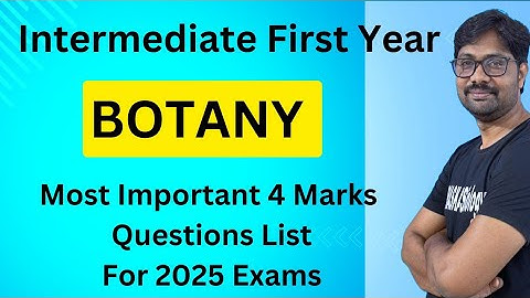 Intermediate First Year Botany Most Important Questions List for 2025 Exams