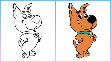 How to draw & color Scrappy Doo | Easy step-by-step drawing for kids | Little Champs Art