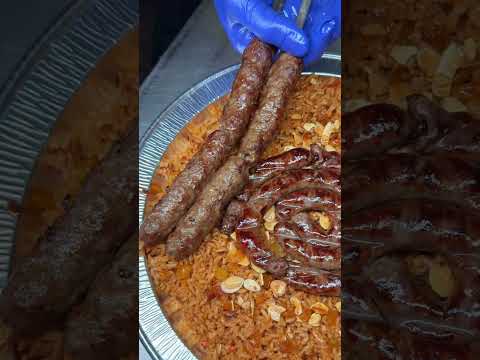 أجمد صينيه مشاوي من مصري أصلي كفته وطرب وشيش وسدق على رز ومكسرات فريش مصري