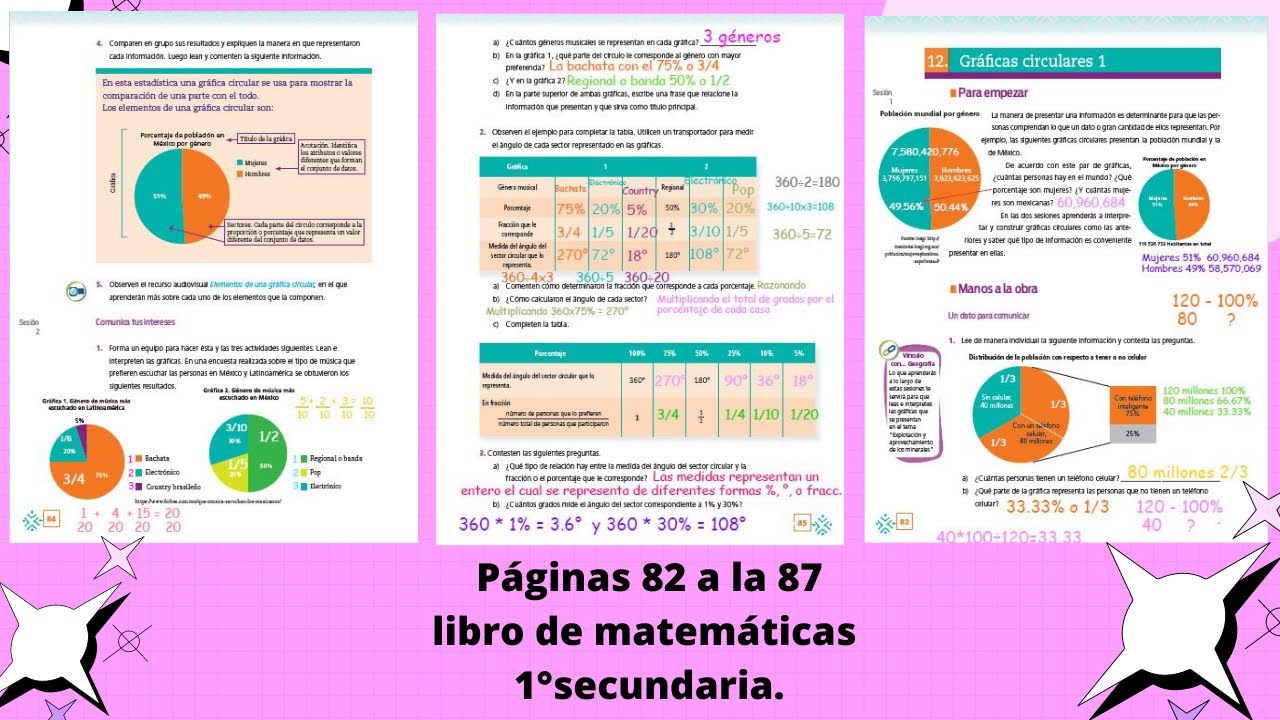 Páginas 82 a la 87 libro matemáticas 1° secundaria - YouTube
