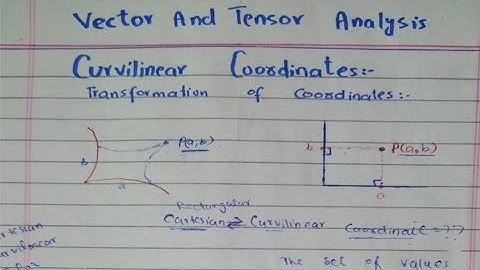 Lec-1: Transformation of coordinates | Curvilinear Coordinates | Vector analysis |in urdu/hindi