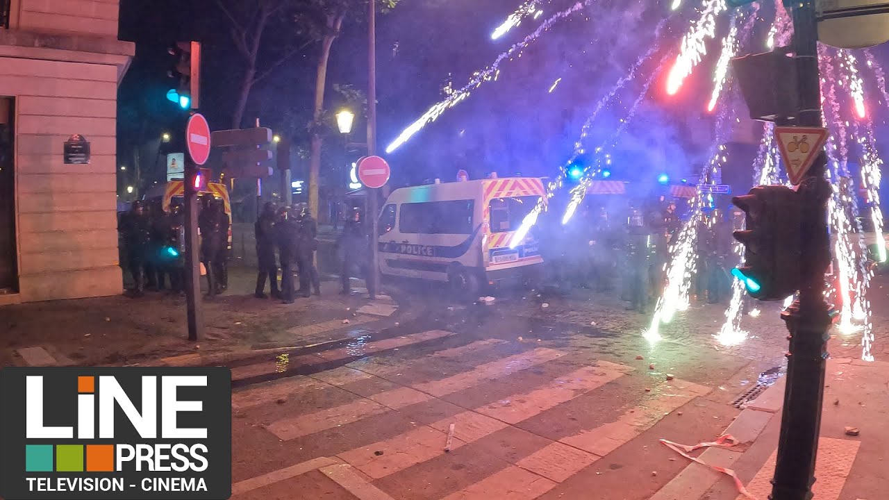 PSG champion - Soirée de violence sur les Champs-Élysées / Paris - France 31 mai 2025
