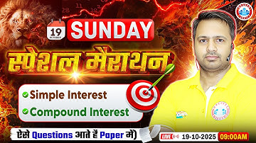 Maths For All Defence Exams 2025 | SI & CI | Sunday Special Maths Marathon Class By Rakesh Sir