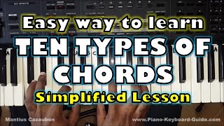 Video thumbnail of "Ten Types Of Piano Chords That You Should Know And How To Form Them"