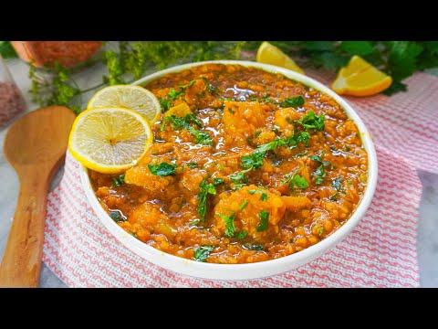 Vegan Red Lentil and Squash Curry | Easy One Pot Red Lentil Recipes