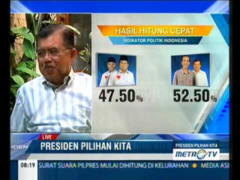 Tanggapan JK Tentang Hasil Quick Count @JokowiJKTV