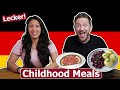 American Wife Reacts to German Childhood Meals! (German Husband)
