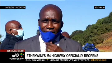 Durban's M4 highway officially open after being hit by floods last year