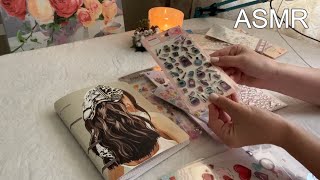 ЗАЛИПАТЕЛЬНОЕ ASMR ОФОРМЛЯЮ БЛОКНОТ КЛЕЮ НАКЛЕЙКИ/НЕЖНЫЙ ШЕПОТ/ASMR Journal with Me Stickers/10.2023