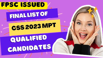 Result Of CSS MCQ Based Preliminary Test (MPT) 2023