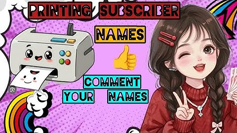 Writing my subscriber names in printer 🖨️#shotlive#virallive#viralprinter#names