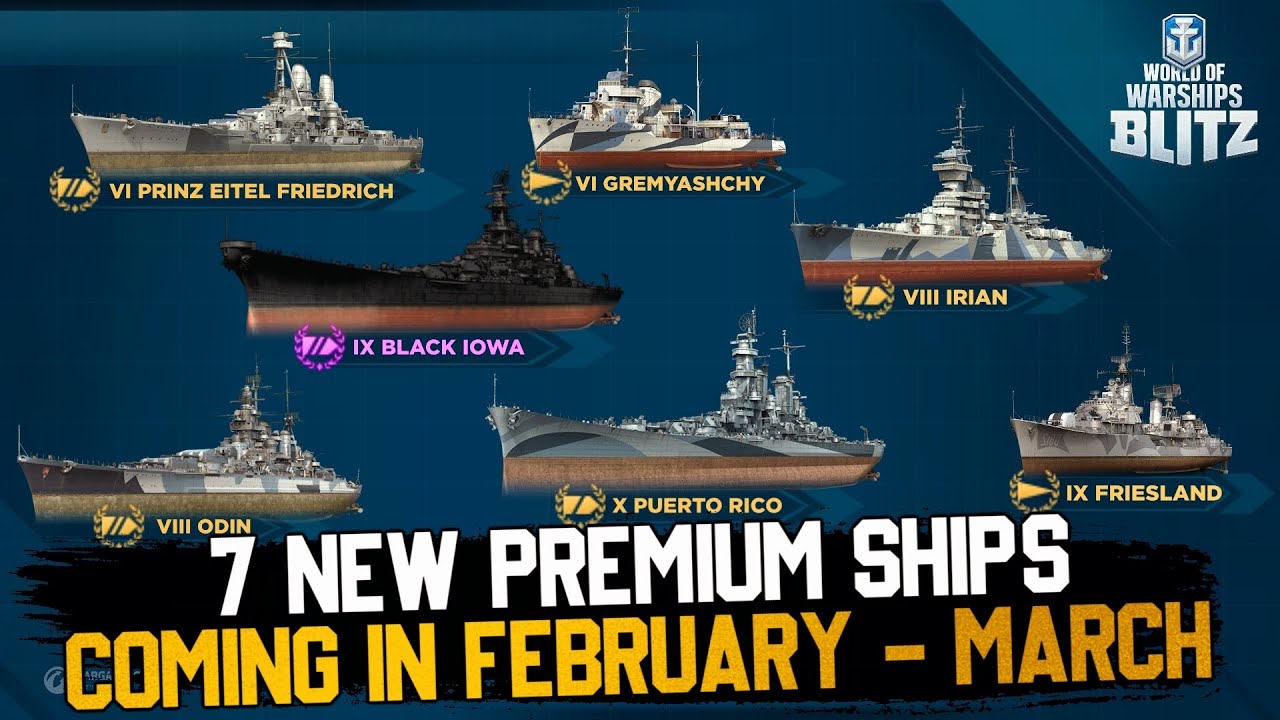 World of Warships Blitz Early Look At Seven New Premium Ships YouTube