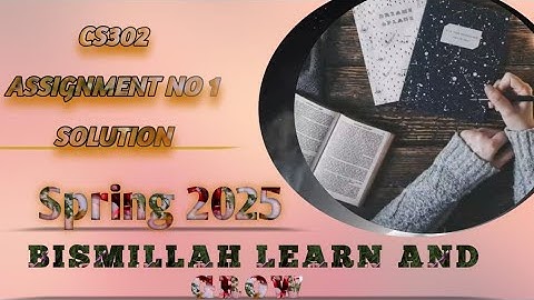 CS302 Assignment 1 Solution Spring 2025 / CS302 Assignment / virtual university of Pakistan