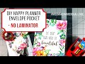 DIY Happy Planner Envelope Pocket| NO Laminator