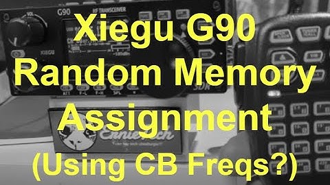 Xiegu G90 Random Memory Assignment