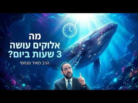 מה אלוקים עושה 3 שעות ביום? 🕒 הסוד המטורף של הלווייתן נחשף! 🐳 ● הרב מאיר פנחסי