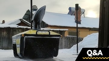 Snowbot works on the slope.